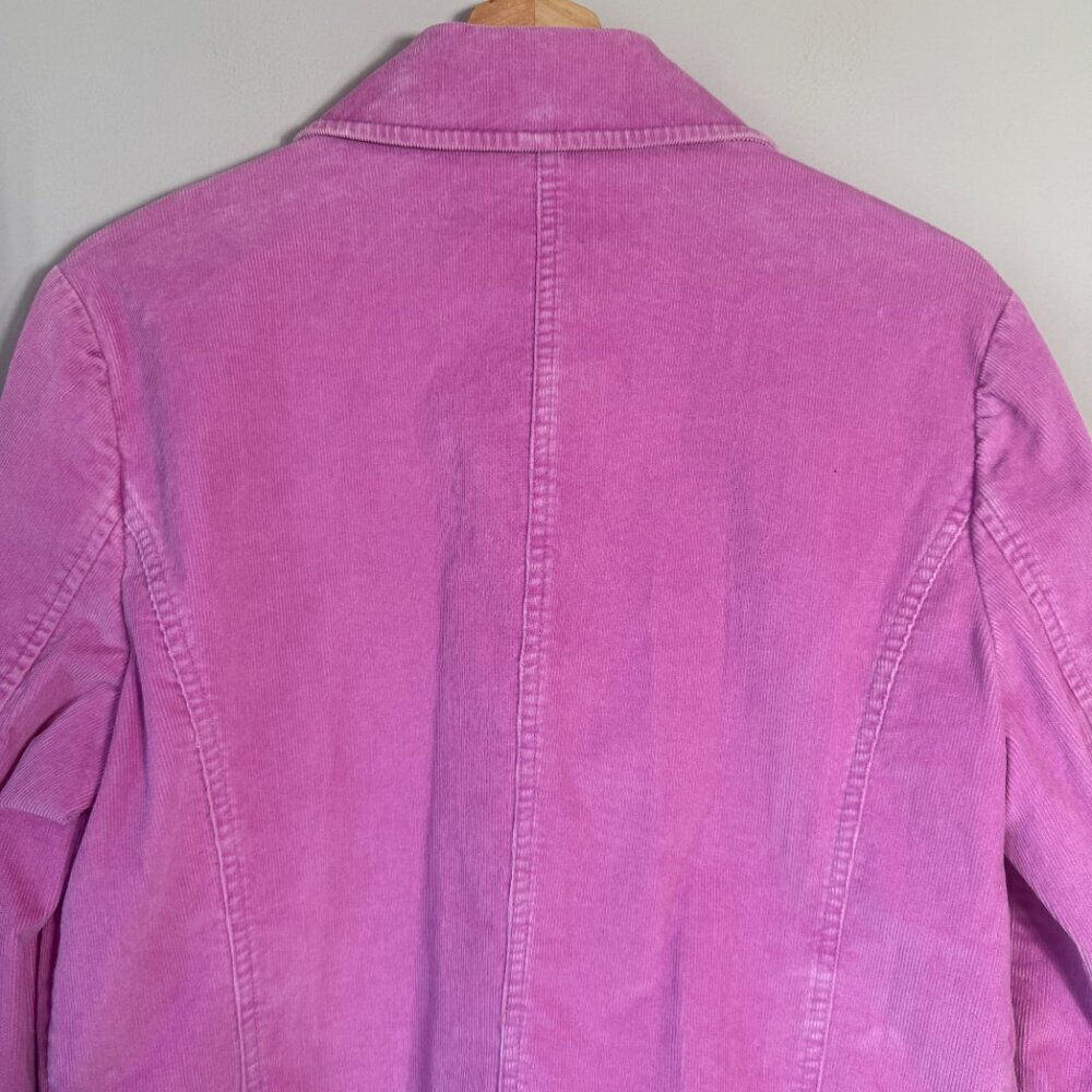 Vintage J. Jill Corduroy Blazer Jacket Women's Small Pink Classic Preppy Career - Picture 12 of 15